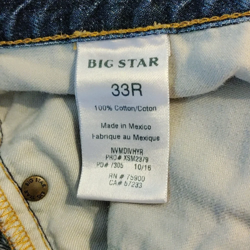Big Star Slim Straight Jeans 33R - Picture 5 of 12